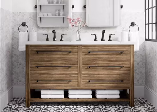 Prima Wholesale Hotel moderne MDF laque peinture salle de bains vanité avec miroir LED